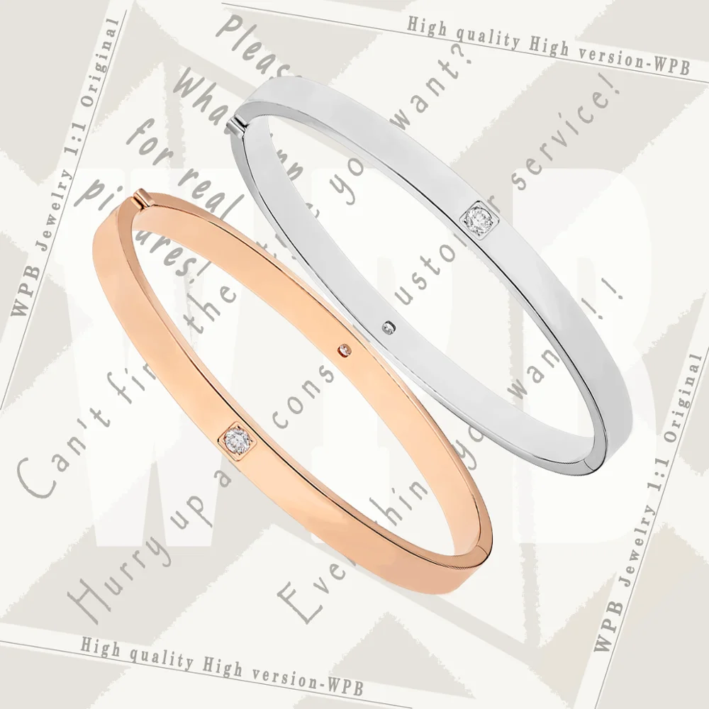 

WPB Bracelets Premium Version 1:1 Original Rome Classic LOGO Mirror Smooth Main Setting Shining Bracelets