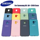 A8 2018 чехол для Samsung Galaxy A8 2018 + A8 2018 Plus шелковистый силиконовый чехол высокого качества мягкий на ощупь защитный чехол
