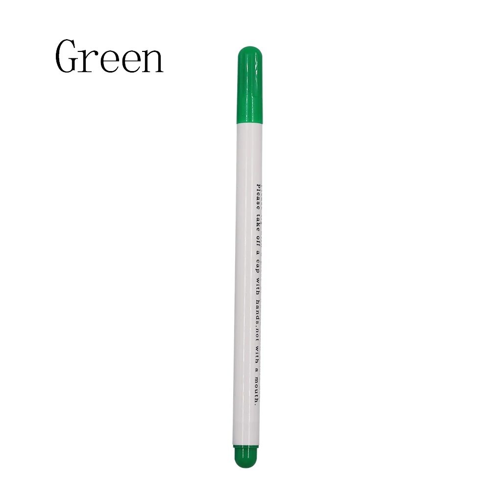 Green 1 шт. водостираемая ручка маркер для ткани сменный Портной Мел швейные инструменты аксессуары для пошива 4 цвета 15,5 см - Цвет: Green