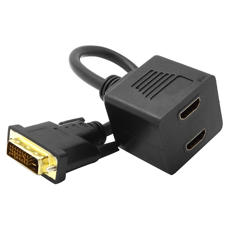 Кабель адаптер HDMI DVI 2 мама один два HD| |