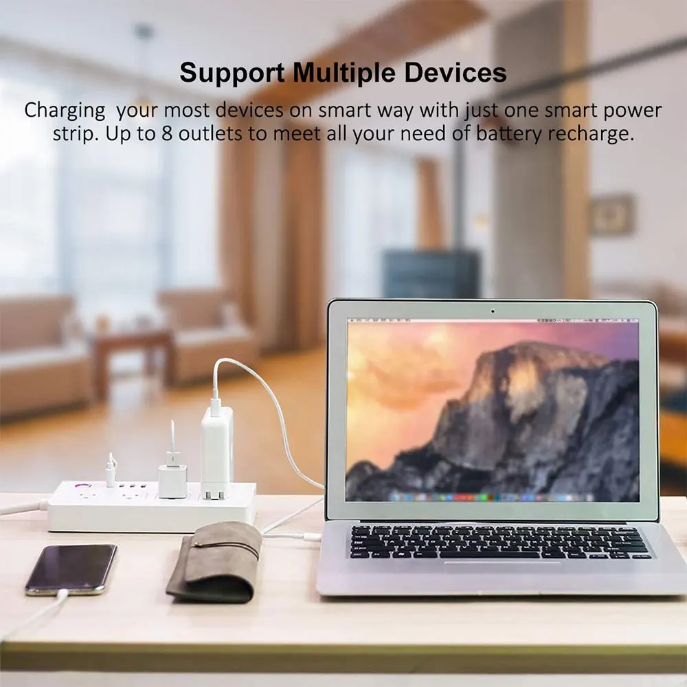 Умный удлинитель Tuya с Wi-Fi 10 А 4 USB-порта | Электроника
