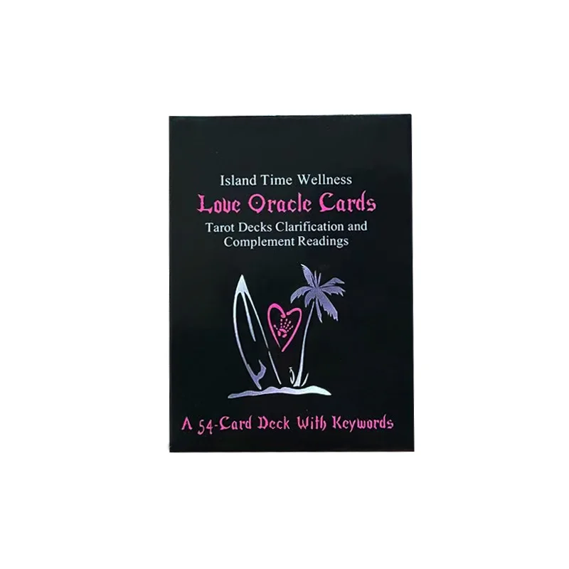 

Island Time Wellness Love Oracle Cards Tarot Decks Clarification and Complement Readings Deck with Keywords Games 54pcs