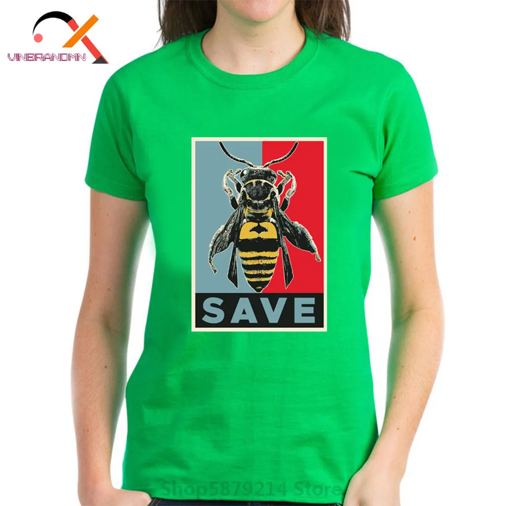 Футболка с надписью Save The Bees волонтерская футболка женская принтом Earth Environmental Bee