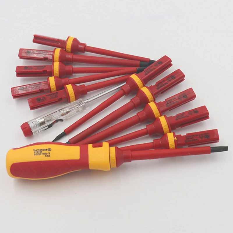 

13pcs Sulated Screwdriver Set Screw Driver Bit Magnetic Phillips Slotted Screwdrivers Screw Holder For Electrician Hand Tools