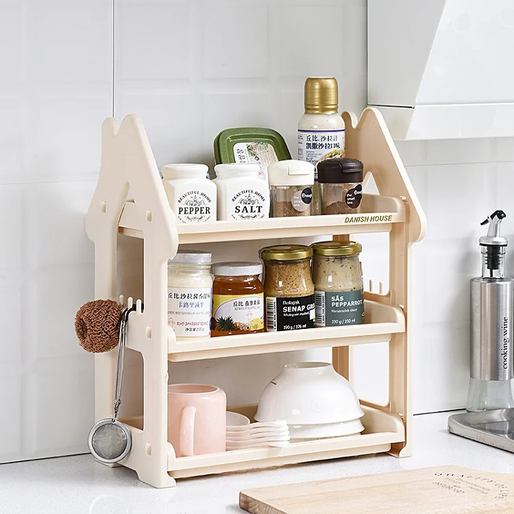 Нордический 2/3 слойный домашний кухонный стеллаж для хранения пластмассовый
