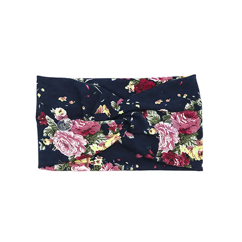 Повязка на голову женская с цветочным принтом Элегантная Модная эластичная