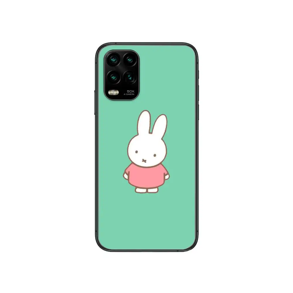 

Famous Dutch brand rabbit miffies Phone Case For XiaoMi Redmi 11lite ultra 9 8A 7A 6 A Pro T 5G K40 Anime Black Cover Silicone B