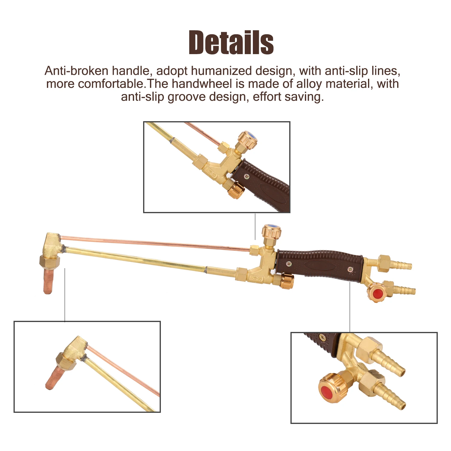 

Windproof Copper Hot Flame High Power Adjustable Injection-type Cutting Torch with Standard Air Inlets