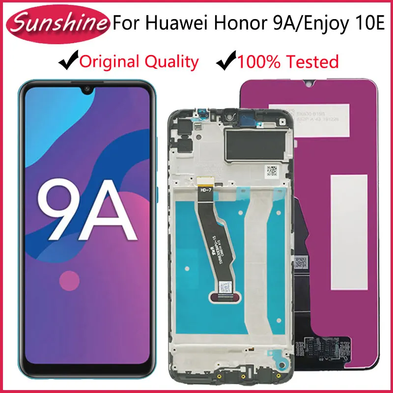 Оригинальный ЖК дисплей AAA для Huawei Honor 9A с тачскрином в сборе функцией Enjoy 10E