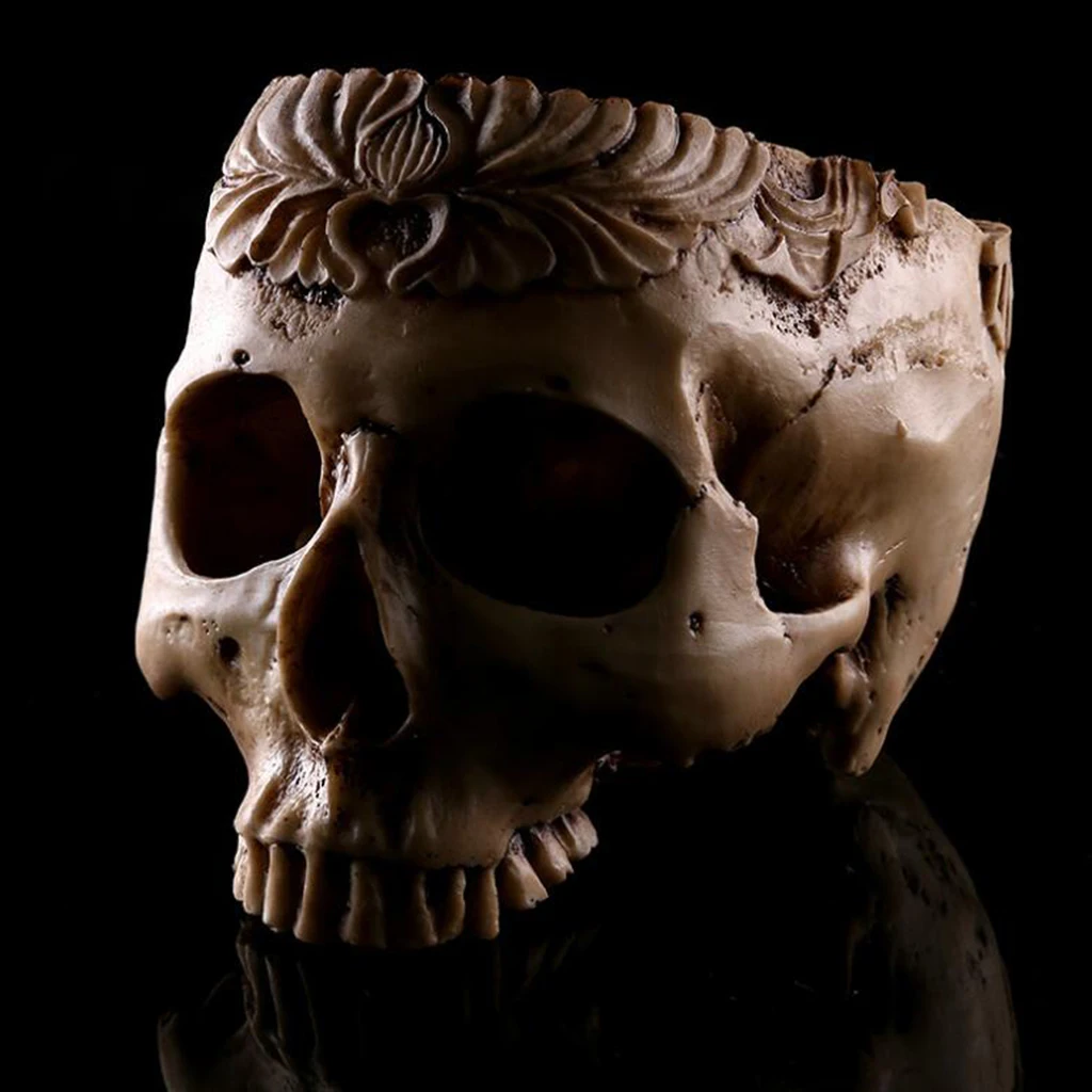 Каучуковый цветочный горшок с черепом украшение для сцены Хэллоуина|Вазы| |