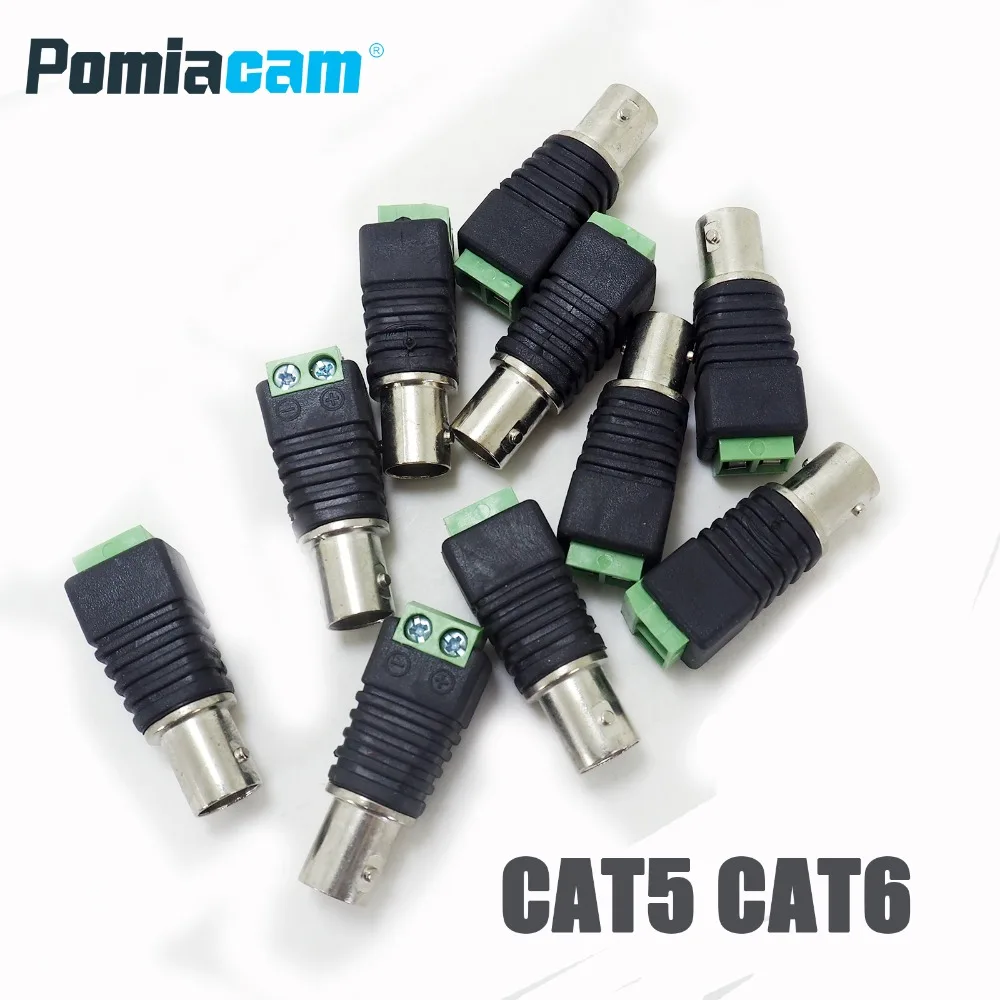 Mini Coax BNC разъем для камеры видеонаблюдения видеосъемки гнездовой CAT5 CAT6