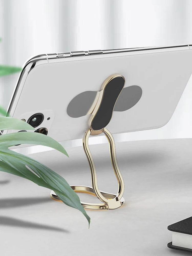 phone ring holder foldable finger kickstand desktop 360 degree folding for magnetic absorption phone grip holder stand free global shipping