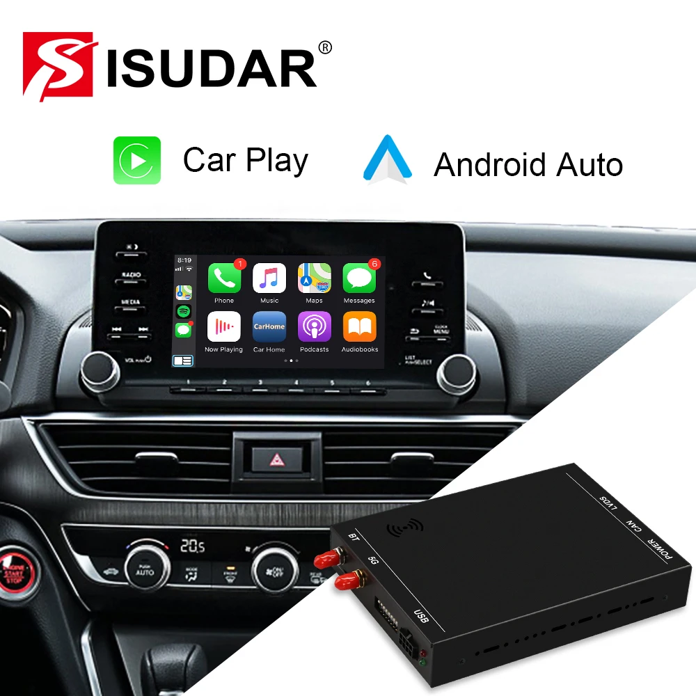 ISUDAR для Apple Wireless Carplay HONDA/ACCORD 10-го поколения 2018- Android авто мультимедиа Play AI Box