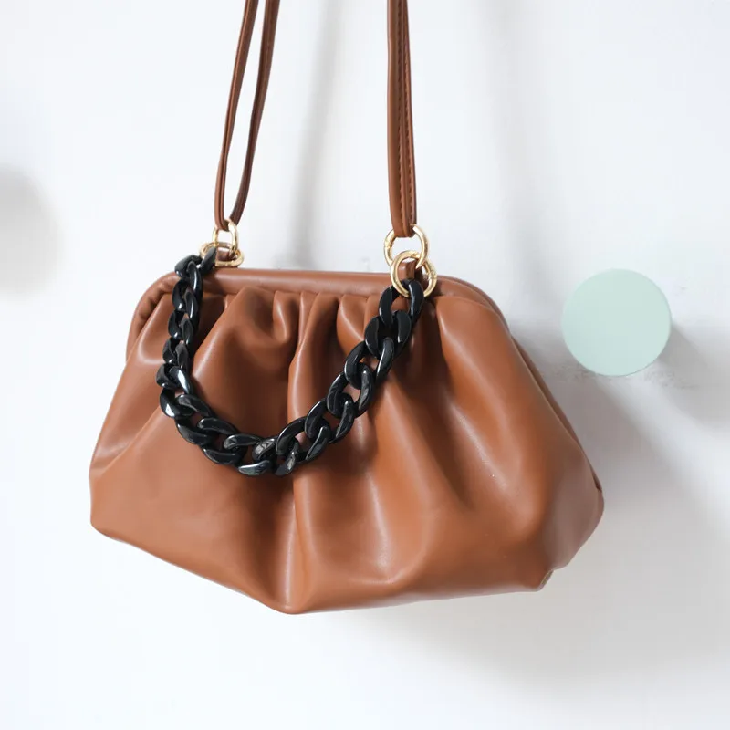 

Fashion Woman Bag Accessory Parts White Red Purple Green Candy Acrylic Resin Chain Lovely Strap Women Shoulder Cute Clutch Chain