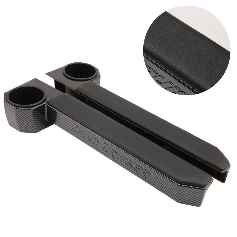 

Carbon Fiber Door Armrest Cup Holder Storage Console For Toyota Land Cruiser 70 Series Accessories