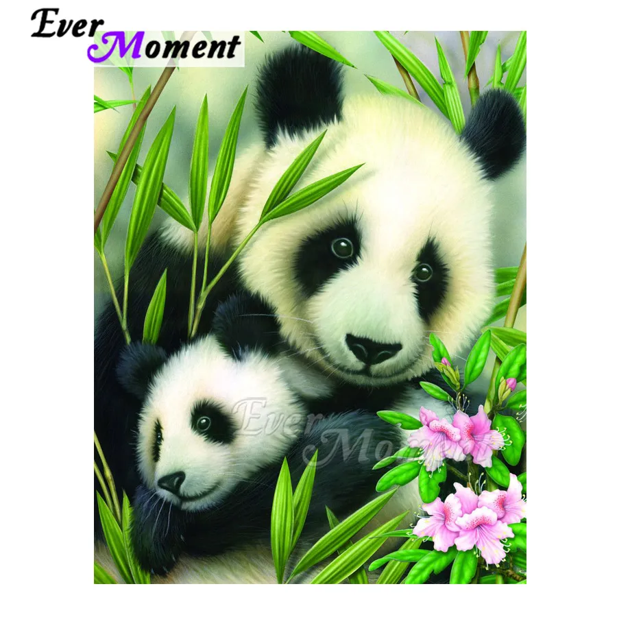 

Ever Moment Diamond Painting 5D DIY Full Square Drill Panda Bamboo Picture Of Rhinestone Mosaic Diamond Embroidery Decor ASF1805