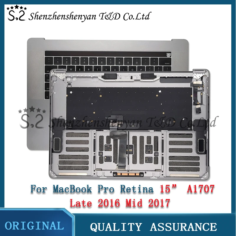 

Серебристо-серый для Macbook Pro 15 "A1707 Topcase с клавиатурой, английская Сенсорная панель США 661-06378 A1820 2016 2017 года