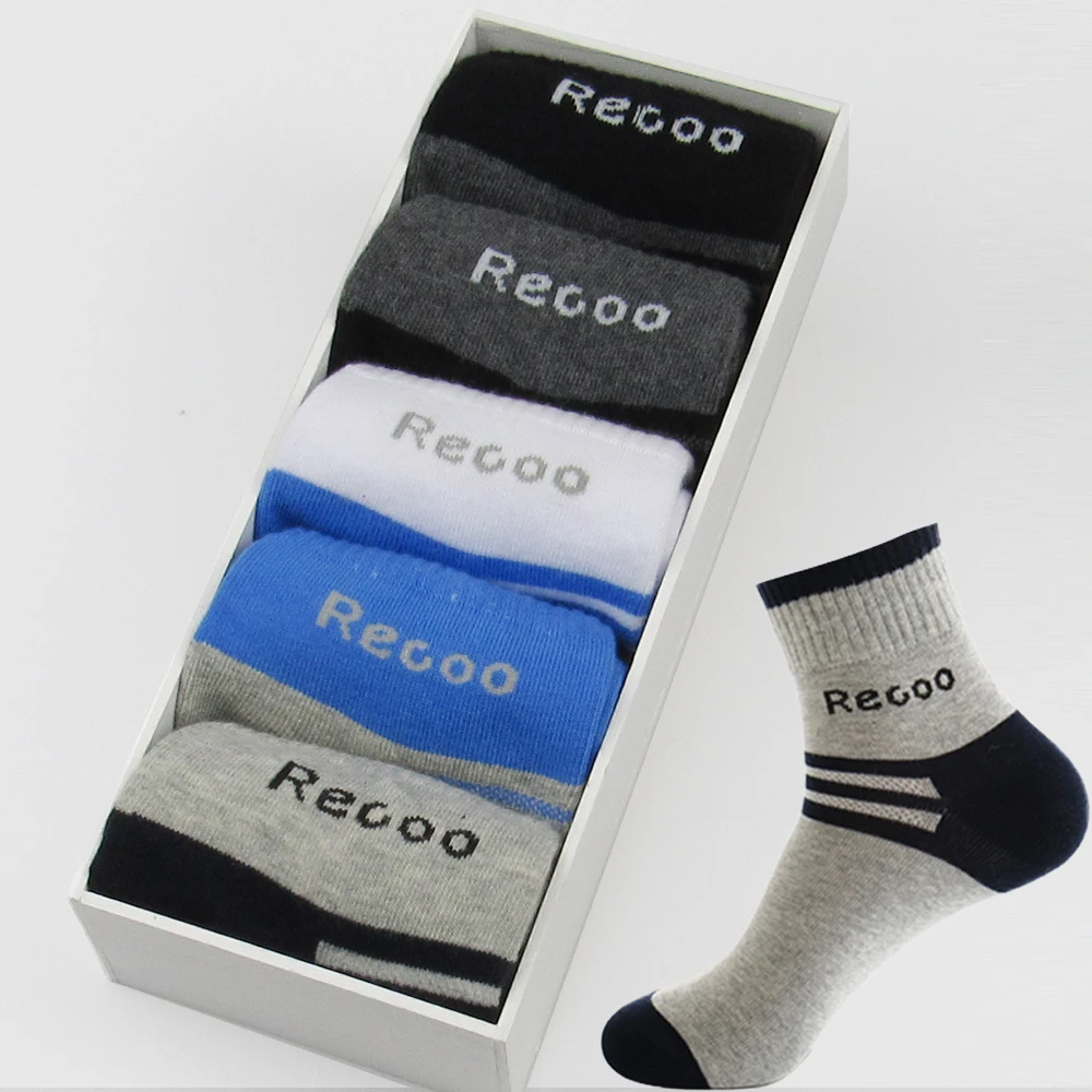 5 пар/набор Для мужчин носки хлопковые Спортивные Брендовые мужские Высокое
