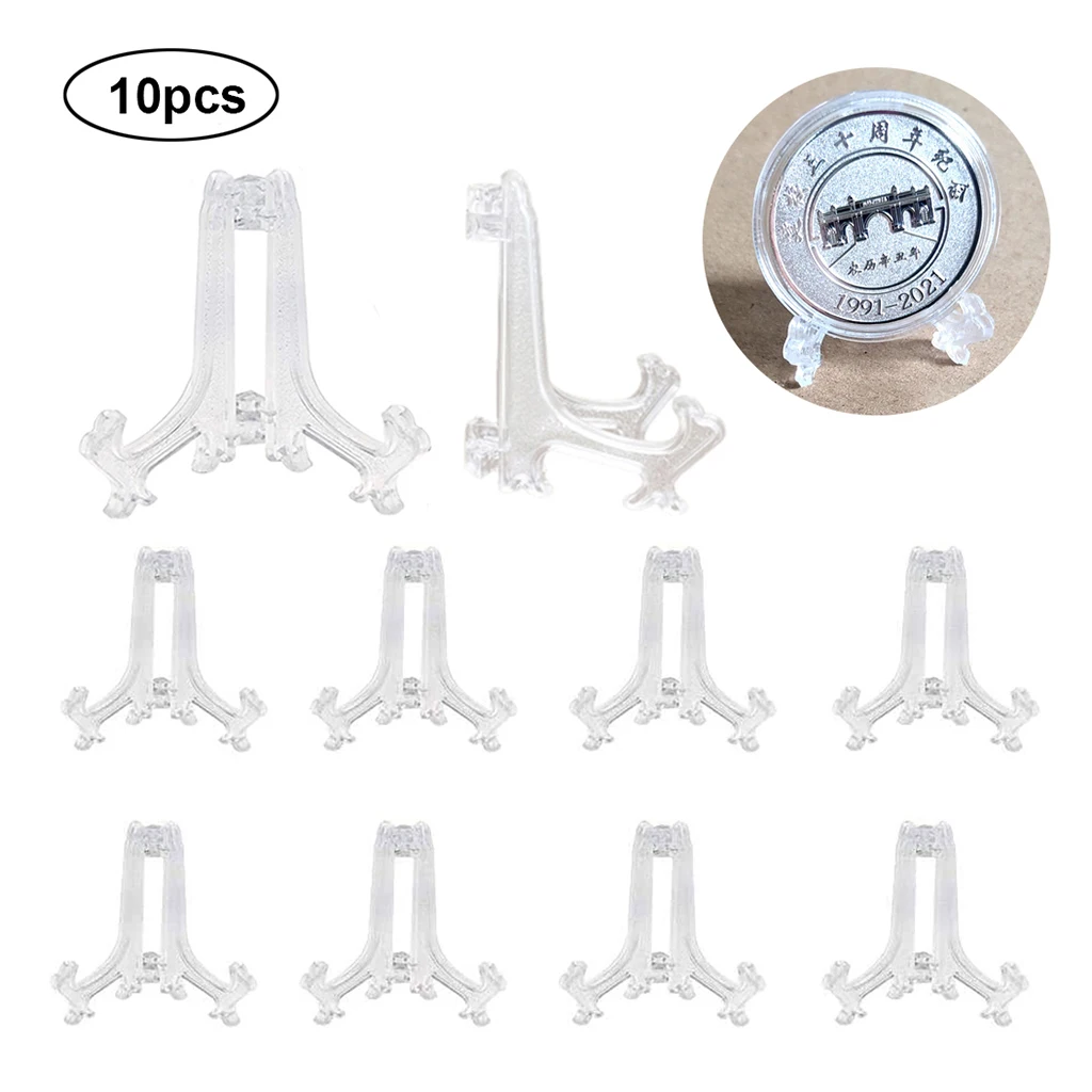 10Pcs Adjustable Small Mini Easel Display Holder Stand for Coin Capsule Challenge Medals Casino Chip Game Card | Дом и сад