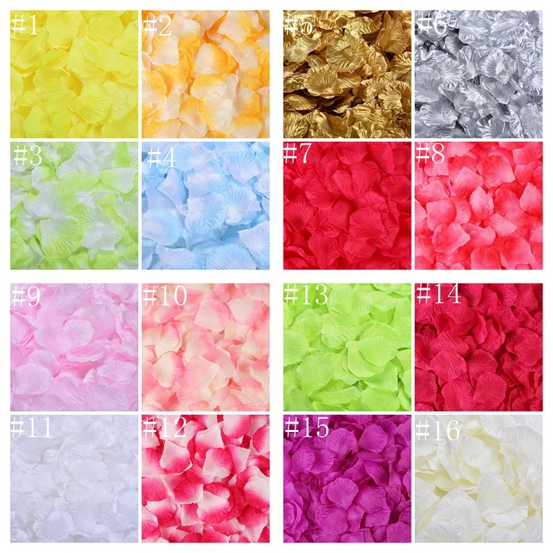 

1000PCs Fake Rose Petals DIY Party Decorations Artificial Flowers Romantic Wedding Marriage Accessories For Valentine Gifts