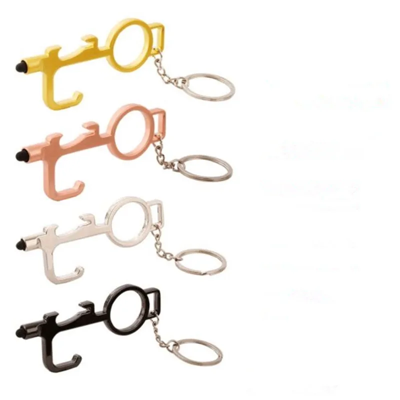 Латунный Открыватель для дверей портативный брелок с ручкой лифта медный