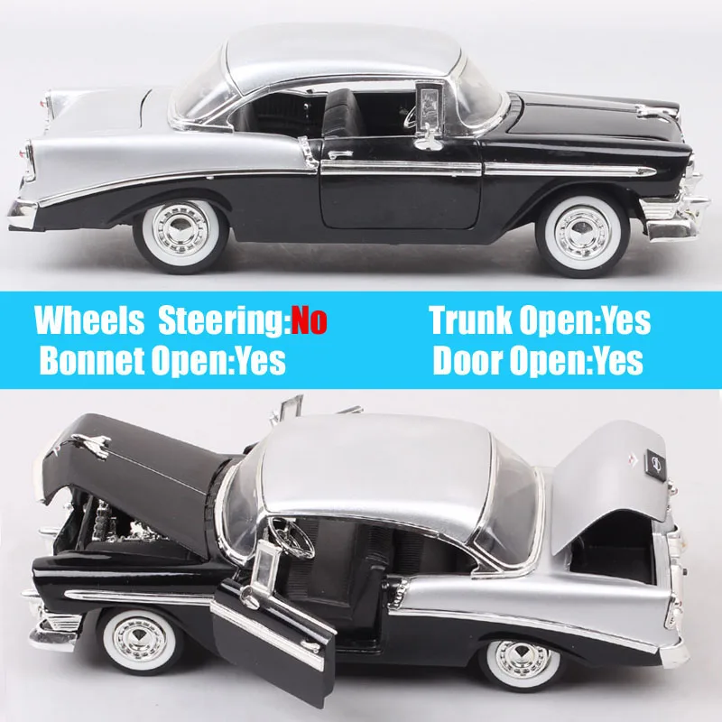Детская модель в масштабе 1:24 Jada старинная 1956 года для chevrolet bel air hardtop chevy wagon