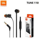 Проводные наушники JBL T110, наушники с насыщенными басами 110, штекер 3,5 мм, Спортивная гарнитура с кнопками управления на проводе, гарнитура с микрофоном для huawei