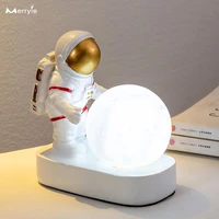 astronaut spaceman led moon lamp child baby night light for birthday christmas holiday gift bedroom bedside table night lamp