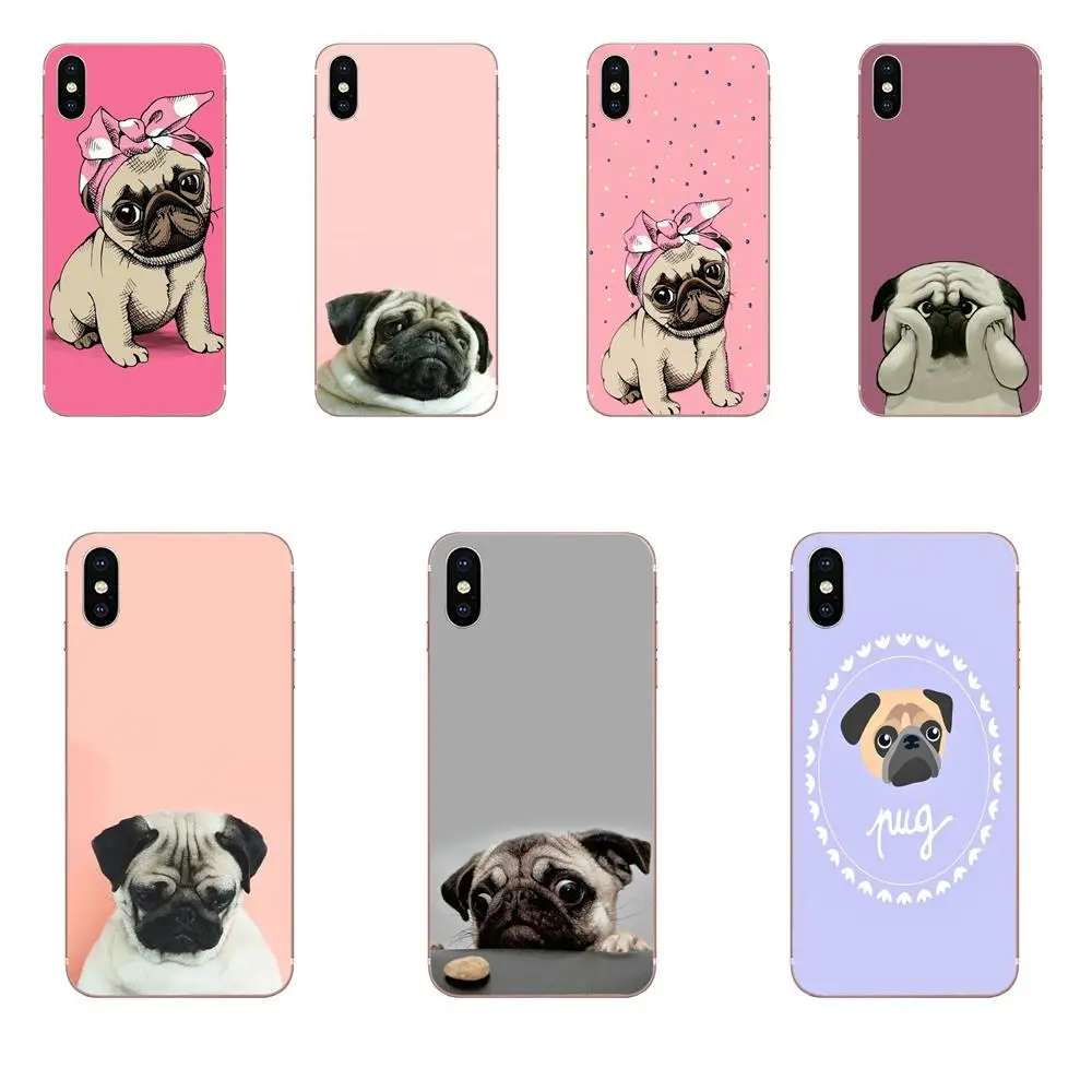 Прекрасный мультфильм мопса для Xiaomi Redmi Mi 4 7A 9T K20 CC9 CC9e Note 7 9 Y3 SE Pro Prime Go Play прозрачный, мягкий чехол сумка
