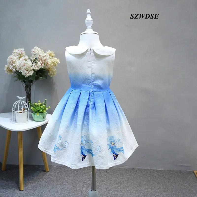 2018 детское милое платье для девочек мультфильм &quotСофия&quot Анна Эльза печатных