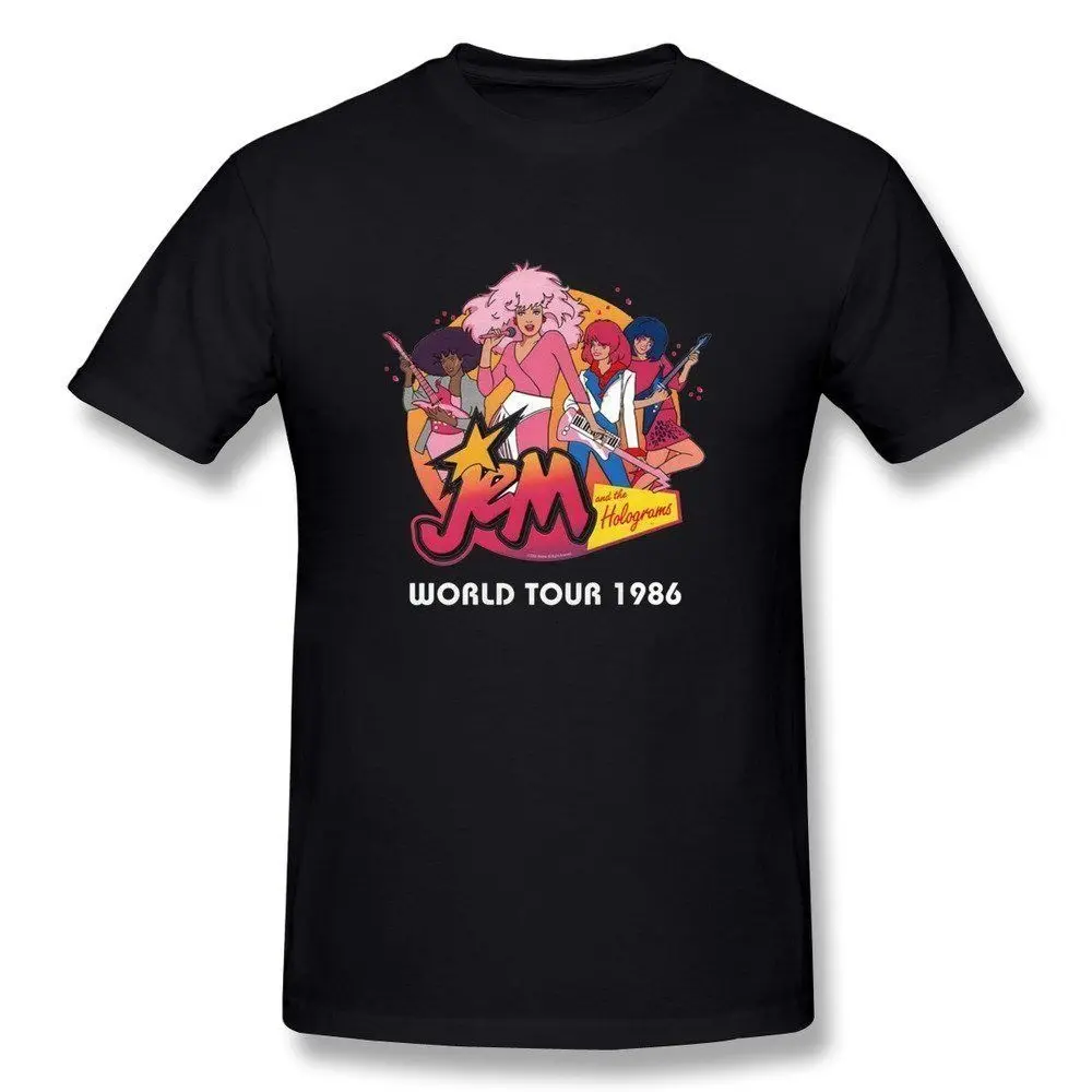 Hsuail Men's Jem And The Holograms T-Shirt Cartoon t shirt men Unisex New Fashion tshirt free shipping top ajax 2018 funny | Мужская