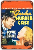 the garden murder case 1936vintage movies metal tin signs classic for outdoors living room garden coffee bar