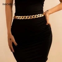 ingesight z punk plastic chunky thick miami curb chain body chain women gold color sexy harness waist belly chain belt jewelry