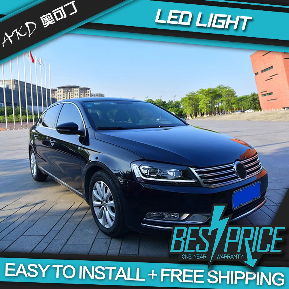 АКД автомобильного тюнинга фар для Passat B7 Eur Версон светодиодные фары DRL