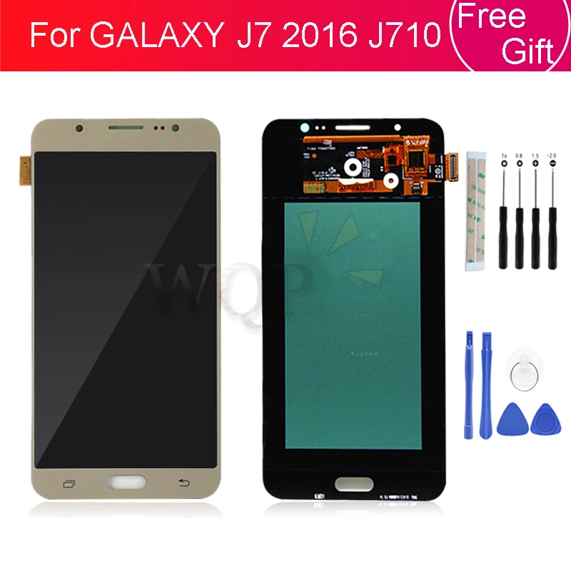 Супер AMOLED для Samsung Galaxy J7 j710 ЖК-дисплей сенсорный экран дигитайзер Запасные части J710F SM-J710F J710FN ЖК