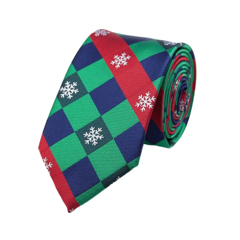 

Мужские рождественские галстуки новинка Красочная рождественская елка Санта-Клаус печатный праздник 85WB