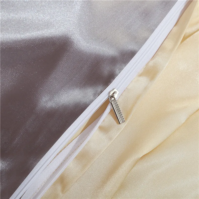

2pcs/3Pcs/4pcs Nordic Style Silk Bedding Set Queen Size Satin Duvet Cover Solid Color Set Simple Beautiful Bedclothes