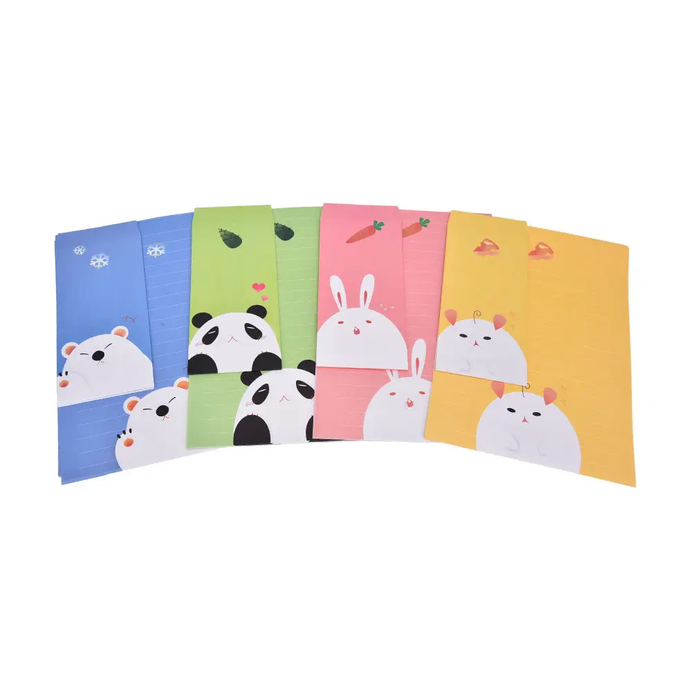 

Cute Cartoon Paper Korean Stationery Gift 6 Sheets Letter Paper+3 Pcs Envelopes Per Set Vintage Kraft Paper Envelopes Craft Gift