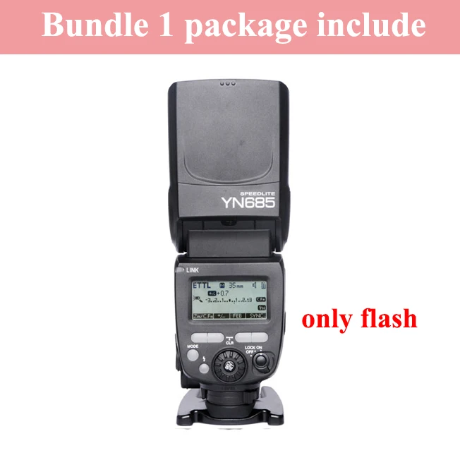 YONGNUO YN-685 YN685 Беспроводная HSS ttl вспышка Встроенный приемник для Canon YN685 is YN-568EX II обновленная версия - Цвет: only flash