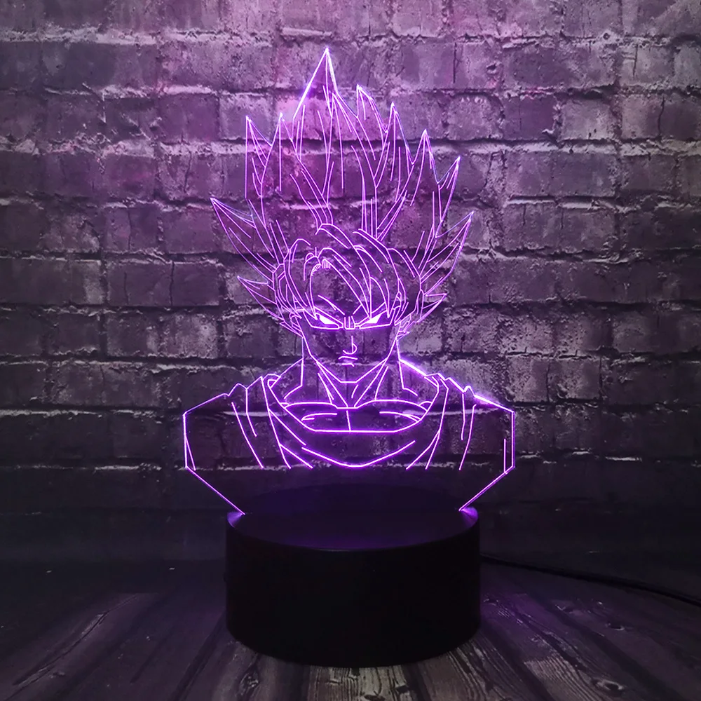 Новинка 3d-лампа с супергероями драконий жемчуг Сон Гоку светодиодный RGB ночник
