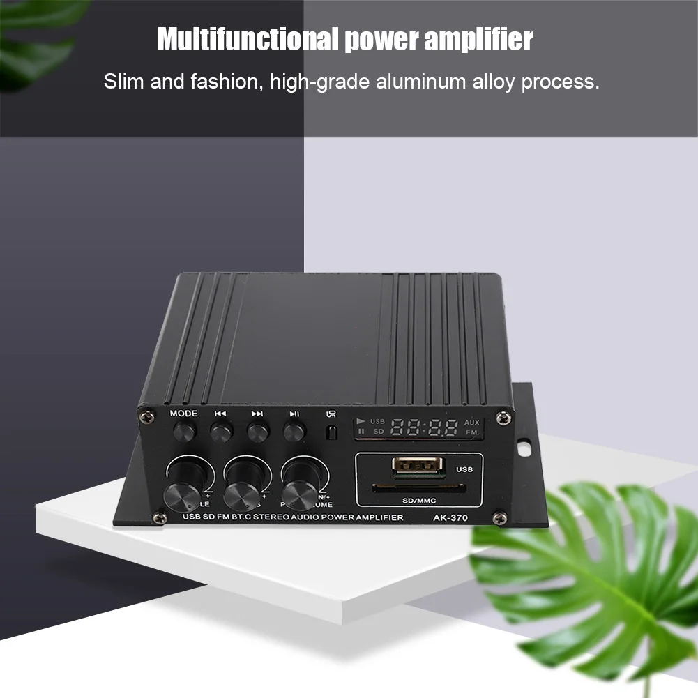 Усилитель мощности 25Wx 2 Ak380 Bluetooth Hi-Fi 2-канальный усилитель для домашнего