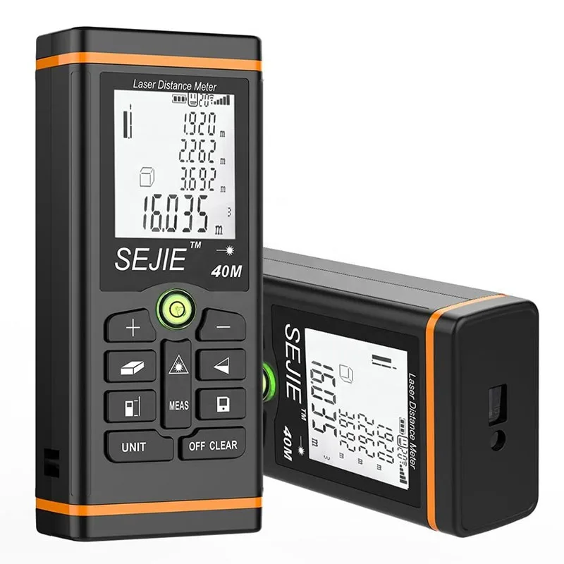 40 60 100m Laser Distance Measure internal Bubble Levels Unit conversion Ft M/In/Ft | Rangefinders