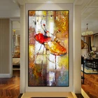 Абстрактная танцующая девушка холст стена искусство Рисунок Картина маслом Современный сексуальный Женщины плакат и принты роспись картина интерьер домашний декор