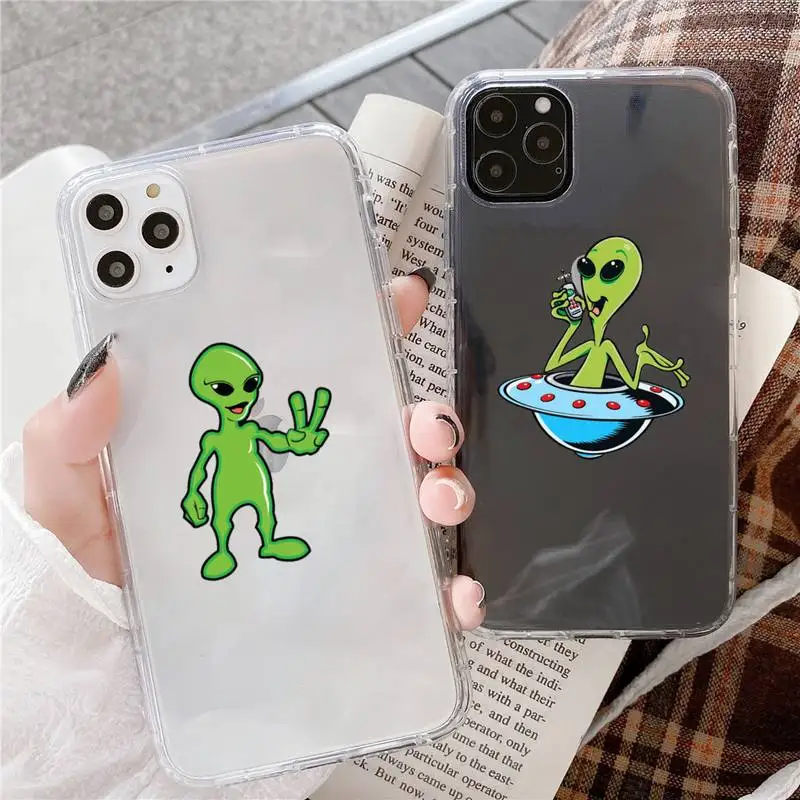 

Cute Cartoon Alien Space Phone Case For for iphone 12 Mini SE 2020 5 5S 6 6S Plus 7 8 Plus X XR XS 11 Pro Max Fundas Coque