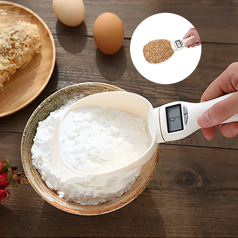 

Pet Food Scale Electronic Measuring Tool For Dog Cat Feeding Bowl Measuring Spoon Kitchen Scale Digital Display Spoon Scales