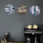 3D Американский промышленный стиль круглые Настенные часы цифра DIY Декор декорация настенные часы для дома гостиной, ручной стержень, для кафе, для декора бесшумный Rou