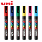 Uni Posca PC-3M ручка-маркер со средним цилиндрическим наконечником, граффити, цветные маркеры на водной основе, перманентные маркер-краски канцелярские принадлежности для офиса