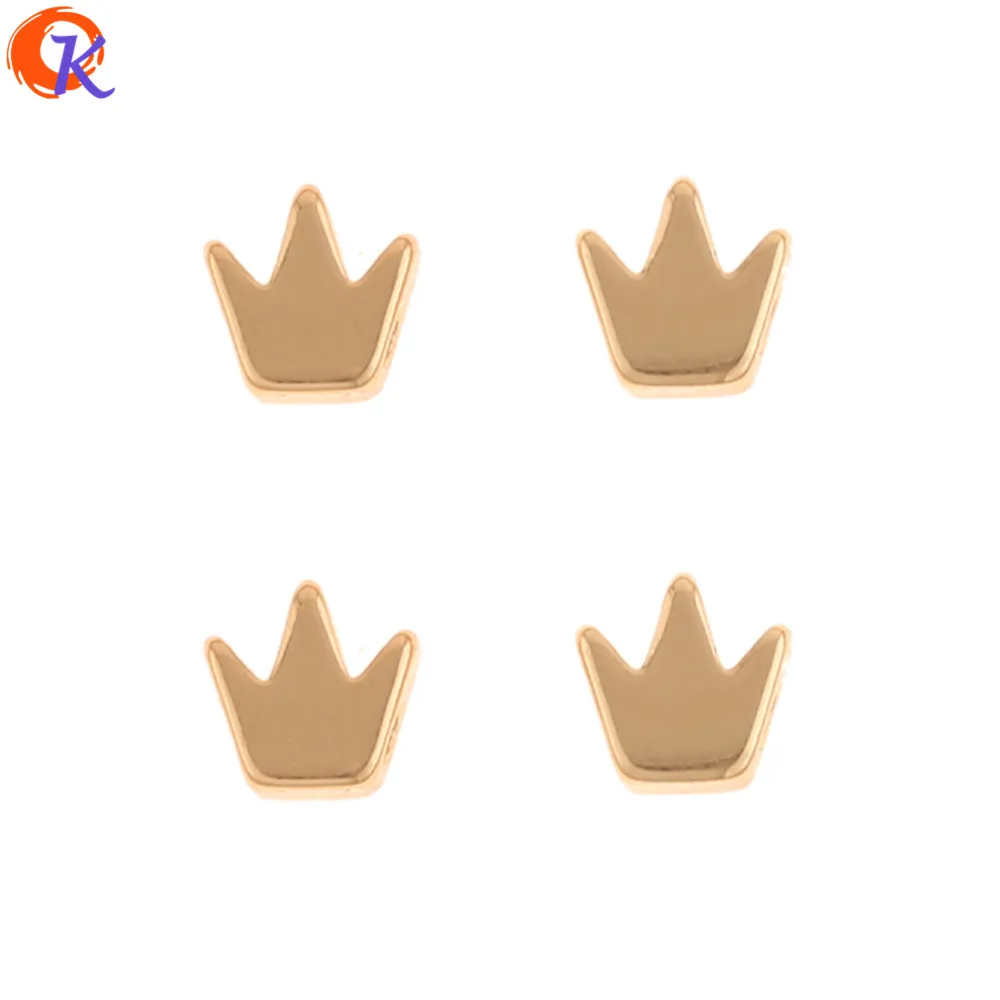 

Cordial Design 100Pcs 5*5MM DIY Earring Making/Jewelry Accessories/Genuine Gold Plating/Crown Shape/Hand Made/Earring Findings