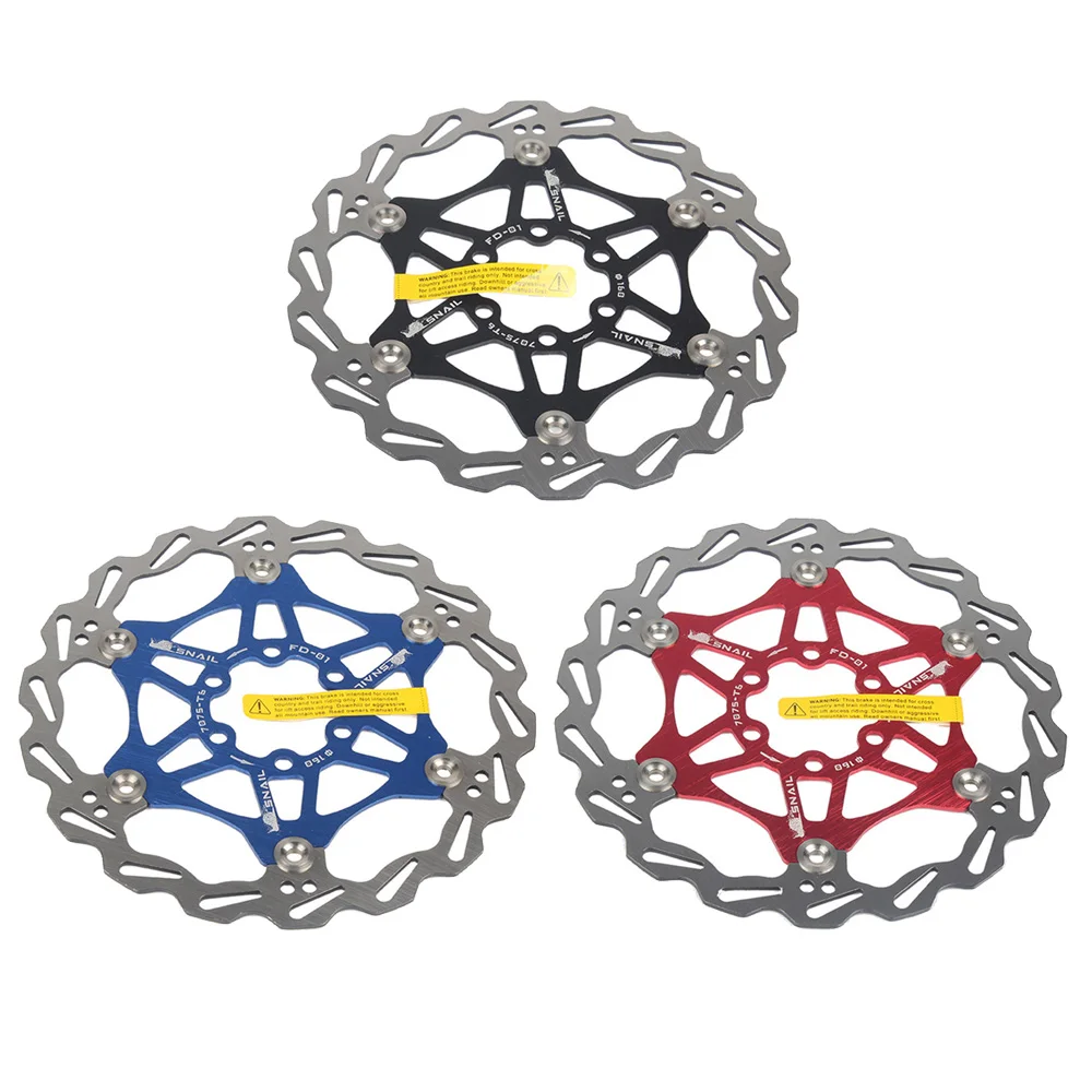 

SNAIL Bicycle Disc Brake Rotor 6 Bolts For Mountain Road Bike MTB 160 180 203mm MTB Disc Brake Pad For Bicycle Ultralight