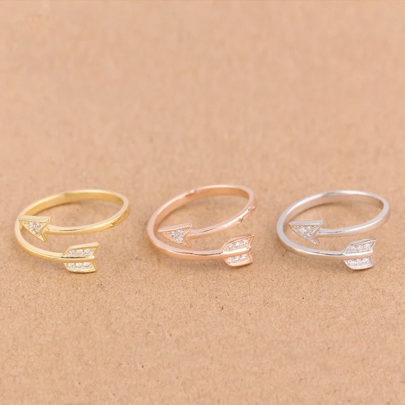 Женские кольца стрелы труста из стерлингового серебра 925 пробы Чудесный подарок